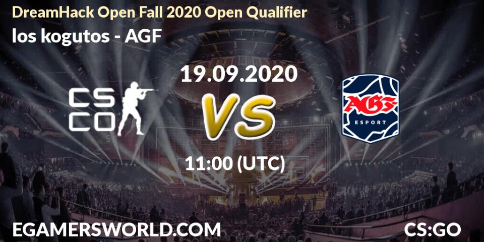 los kogutos - AGF: Maç tahminleri. 19.09.2020 at 11:00, Counter-Strike (CS2), DreamHack Open Fall 2020 Open Qualifier