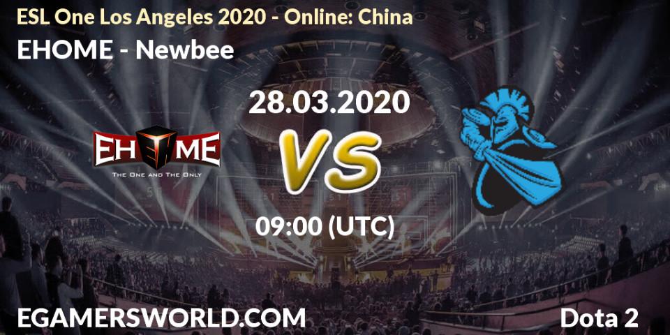 EHOME - Newbee: Maç tahminleri. 28.03.20, Dota 2, ESL One Los Angeles 2020 - Online: China