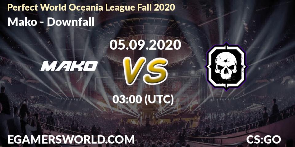 Mako - Downfall: Maç tahminleri. 05.09.2020 at 03:00, Counter-Strike (CS2), Perfect World Oceania League Fall 2020