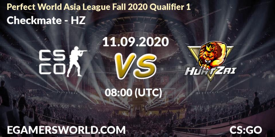 Checkmate - HZ: Maç tahminleri. 11.09.2020 at 08:10, Counter-Strike (CS2), Perfect World Asia League Fall 2020 Qualifier 1