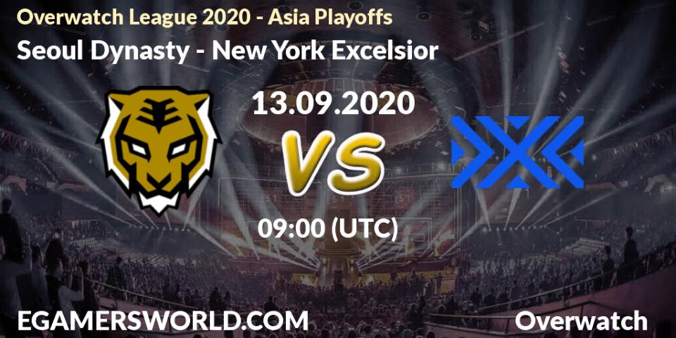 Seoul Dynasty - New York Excelsior: Maç tahminleri. 13.09.2020 at 09:05, Overwatch, Overwatch League 2020 - Asia Playoffs