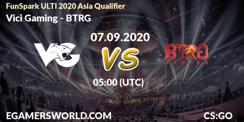 Vici Gaming - BTRG: Maç tahminleri. 07.09.20, CS2 (CS:GO), FunSpark ULTI 2020 Asia Qualifier