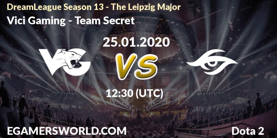 Vici Gaming - Team Secret: Maç tahminleri. 25.01.2020 at 13:29, Dota 2, DreamLeague Season 13 - The Leipzig Major