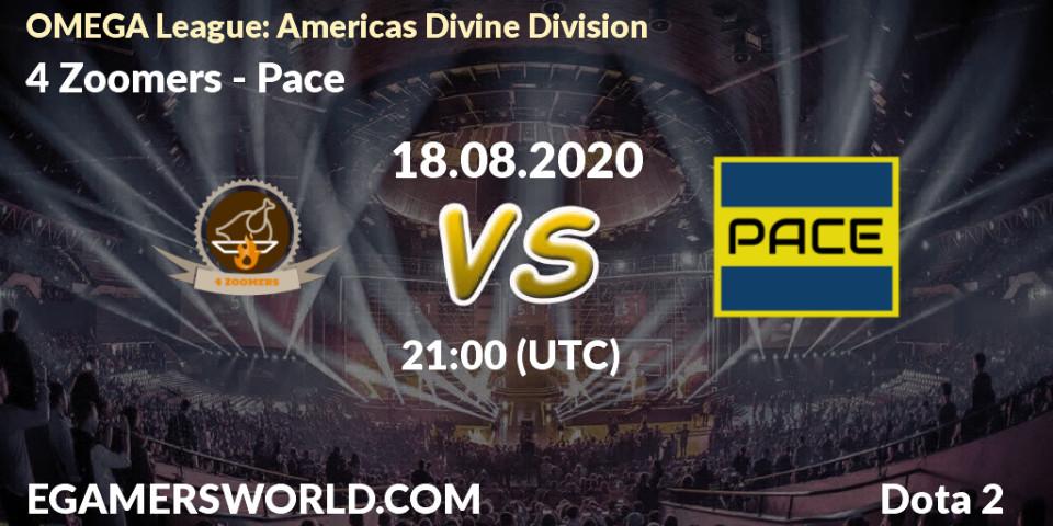 4 Zoomers - Pace: Maç tahminleri. 18.08.2020 at 21:01, Dota 2, OMEGA League: Americas Divine Division