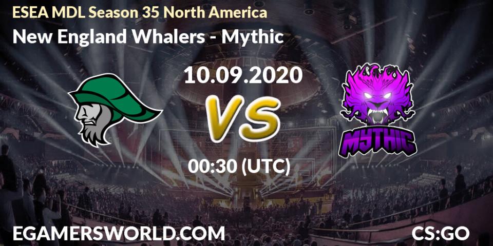 New England Whalers - Mythic: Maç tahminleri. 10.09.2020 at 00:30, Counter-Strike (CS2), ESEA MDL Season 35 North America