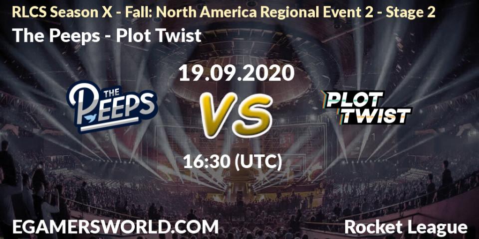 The Peeps - Plot Twist: Maç tahminleri. 19.09.2020 at 16:30, Rocket League, RLCS Season X - Fall: North America Regional Event 2 - Stage 2