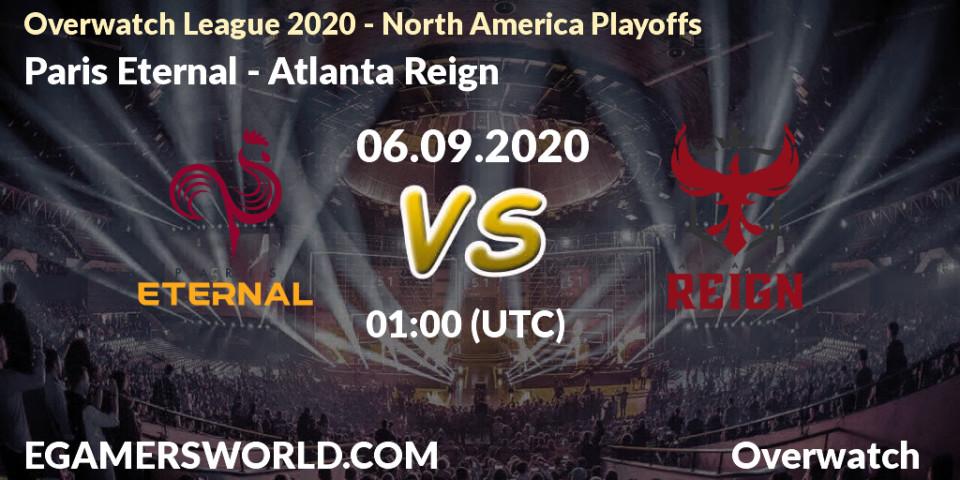 Paris Eternal - Atlanta Reign: Maç tahminleri. 06.09.20, Overwatch, Overwatch League 2020 - North America Playoffs