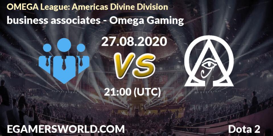 business associates - Omega Gaming: Maç tahminleri. 27.08.2020 at 21:01, Dota 2, OMEGA League: Americas Divine Division
