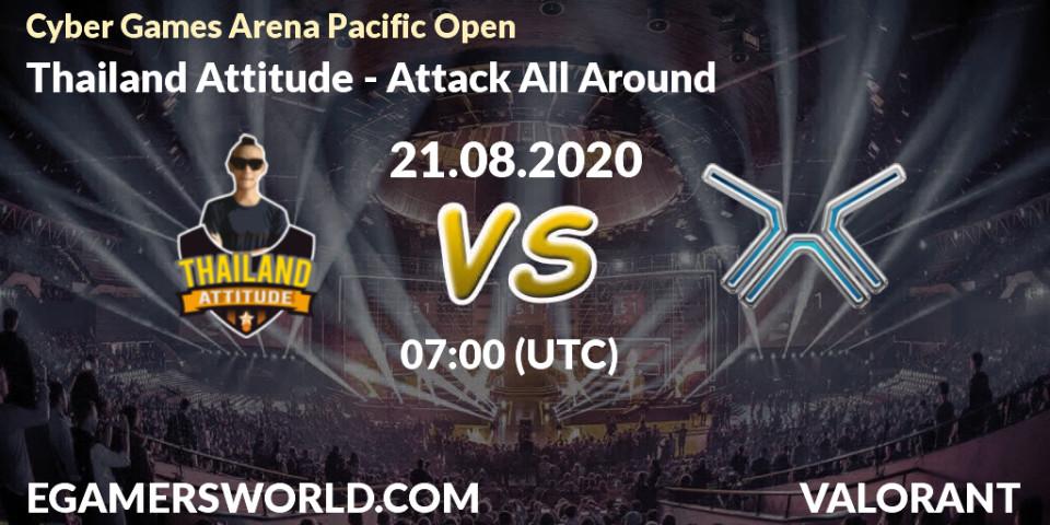 Thailand Attitude - Attack All Around: Maç tahminleri. 21.08.20, VALORANT, Cyber Games Arena Pacific Open
