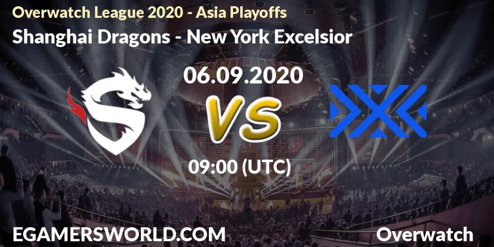 Shanghai Dragons - New York Excelsior: Maç tahminleri. 06.09.2020 at 09:00, Overwatch, Overwatch League 2020 - Asia Playoffs