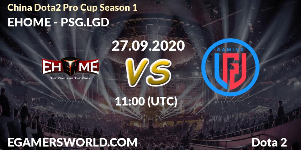 EHOME - PSG.LGD: Maç tahminleri. 27.09.2020 at 10:53, Dota 2, China Dota2 Pro Cup Season 1