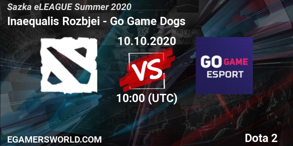 Inaequalis Rozbíječi - Go Game Dogs: Maç tahminleri. 10.10.2020 at 10:01, Dota 2, Sazka eLEAGUE Summer 2020