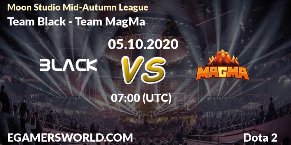 Team Black - Team MagMa: Maç tahminleri. 05.10.2020 at 07:38, Dota 2, Moon Studio Mid-Autumn League