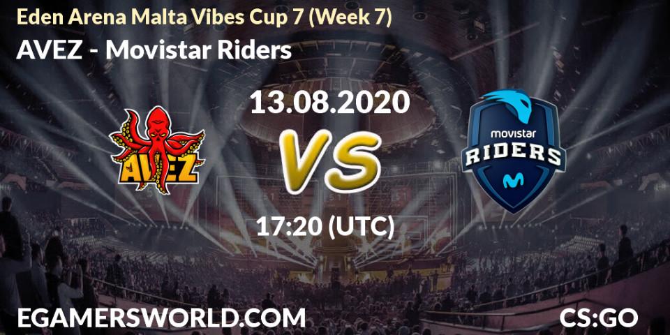 AVEZ - Movistar Riders: Maç tahminleri. 13.08.2020 at 17:20, Counter-Strike (CS2), Eden Arena Malta Vibes Cup 7 (Week 7)