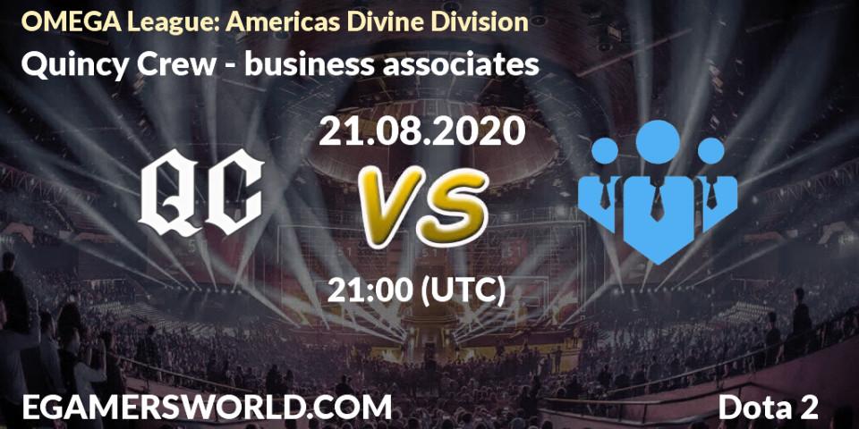 Quincy Crew - business associates: Maç tahminleri. 21.08.2020 at 21:46, Dota 2, OMEGA League: Americas Divine Division