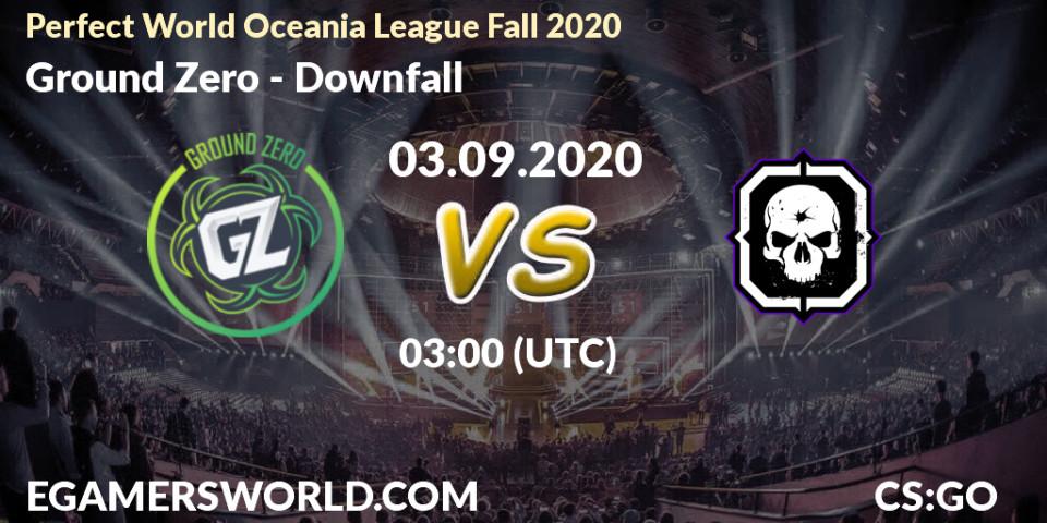 Ground Zero - Downfall: Maç tahminleri. 03.09.2020 at 06:00, Counter-Strike (CS2), Perfect World Oceania League Fall 2020