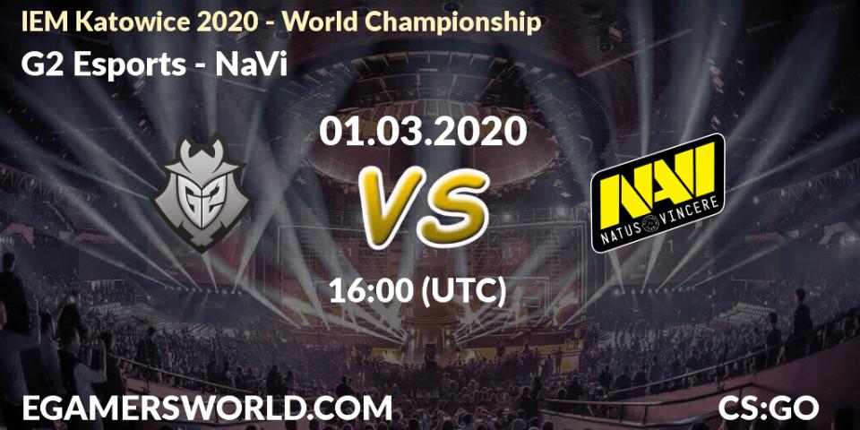 G2 Esports - NaVi: Maç tahminleri. 01.03.2020 at 16:00, Counter-Strike (CS2), IEM Katowice 2020 