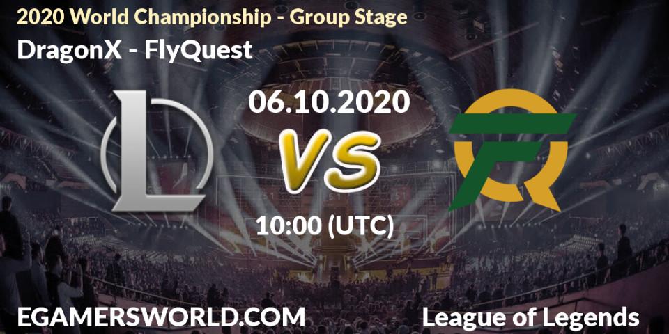 DRX - FlyQuest: Maç tahminleri. 06.10.2020 at 10:00, LoL, 2020 World Championship - Group Stage