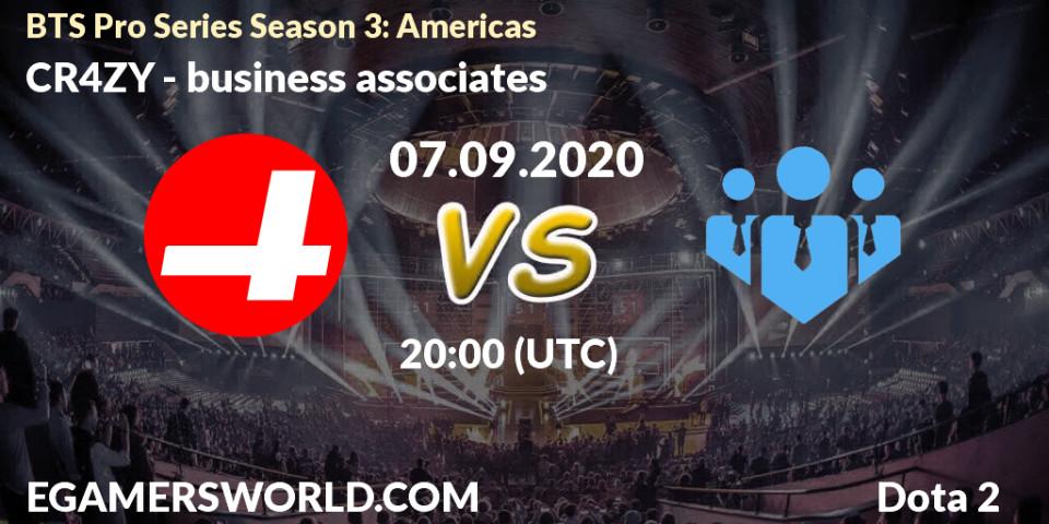 CR4ZY - business associates: Maç tahminleri. 07.09.2020 at 20:00, Dota 2, BTS Pro Series Season 3: Americas