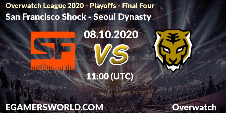 San Francisco Shock - Seoul Dynasty: Maç tahminleri. 08.10.20, Overwatch, Overwatch League 2020 - Playoffs - Final Four