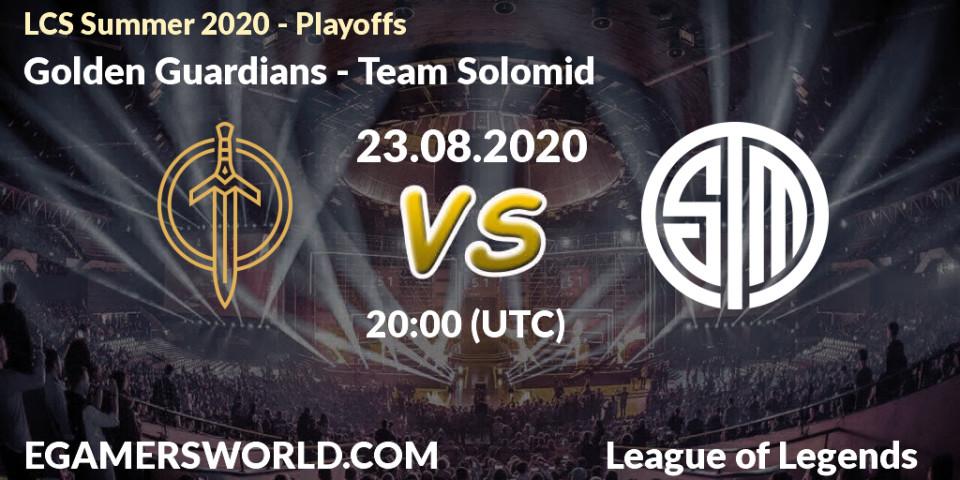 Golden Guardians - Team Solomid: Maç tahminleri. 23.08.2020 at 19:28, LoL, LCS Summer 2020 - Playoffs