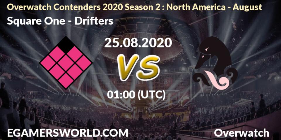 Square One - Drifters: Maç tahminleri. 25.08.20, Overwatch, Overwatch Contenders 2020 Season 2: North America - August