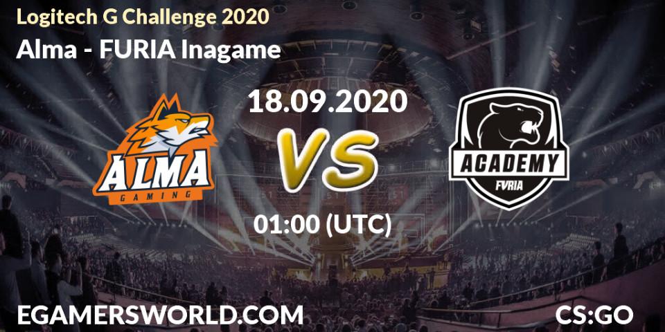 Alma - FURIA Inagame: Maç tahminleri. 18.09.2020 at 01:25, Counter-Strike (CS2), Logitech G Challenge 2020
