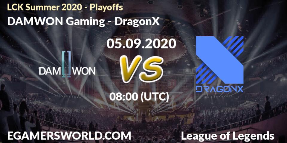 DAMWON Gaming - DragonX: Maç tahminleri. 05.09.2020 at 05:42, LoL, LCK Summer 2020 - Playoffs