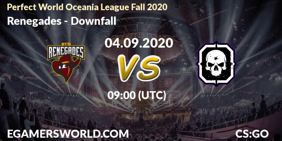 Renegades - Downfall: Maç tahminleri. 04.09.2020 at 09:30, Counter-Strike (CS2), Perfect World Oceania League Fall 2020