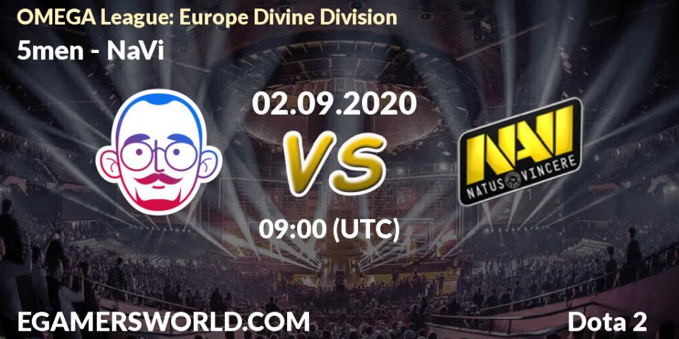 5men - NaVi: Maç tahminleri. 02.09.2020 at 09:00, Dota 2, OMEGA League: Europe Divine Division