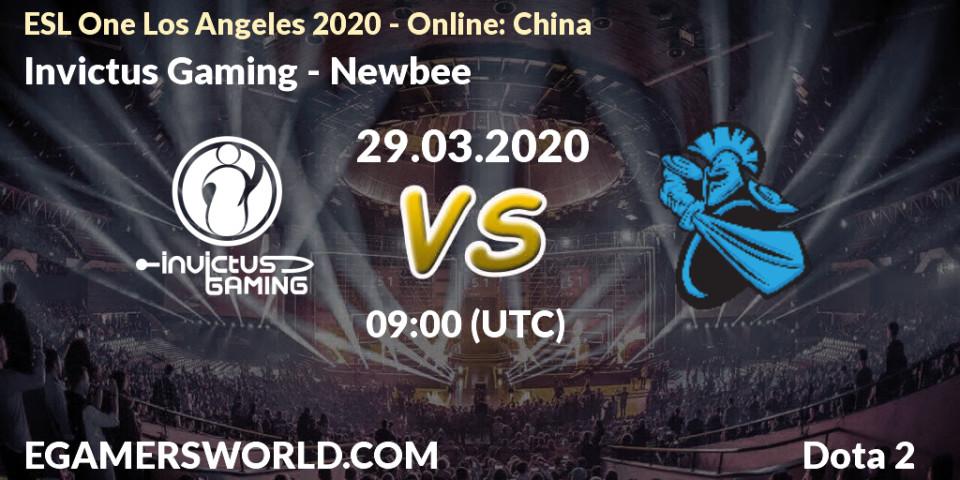 Invictus Gaming - Newbee: Maç tahminleri. 29.03.20, Dota 2, ESL One Los Angeles 2020 - Online: China