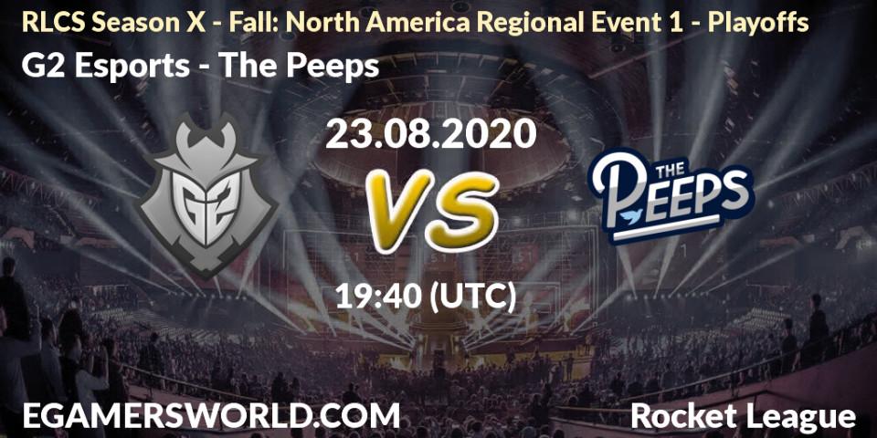 G2 Esports - The Peeps: Maç tahminleri. 23.08.2020 at 19:30, Rocket League, RLCS Season X - Fall: North America Regional Event 1 - Playoffs