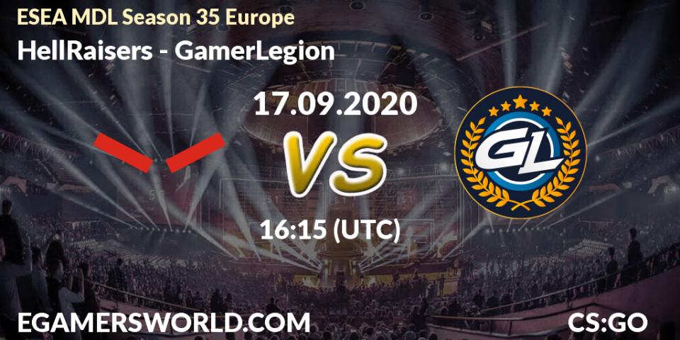 HellRaisers - GamerLegion: Maç tahminleri. 23.09.2020 at 16:15, Counter-Strike (CS2), ESEA MDL Season 35 Europe