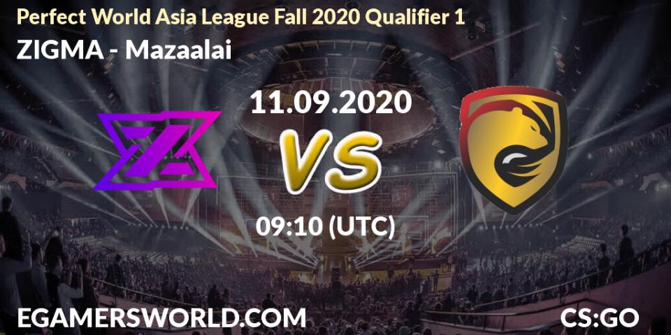 ZIGMA - Mazaalai: Maç tahminleri. 11.09.20, CS2 (CS:GO), Perfect World Asia League Fall 2020 Qualifier 1