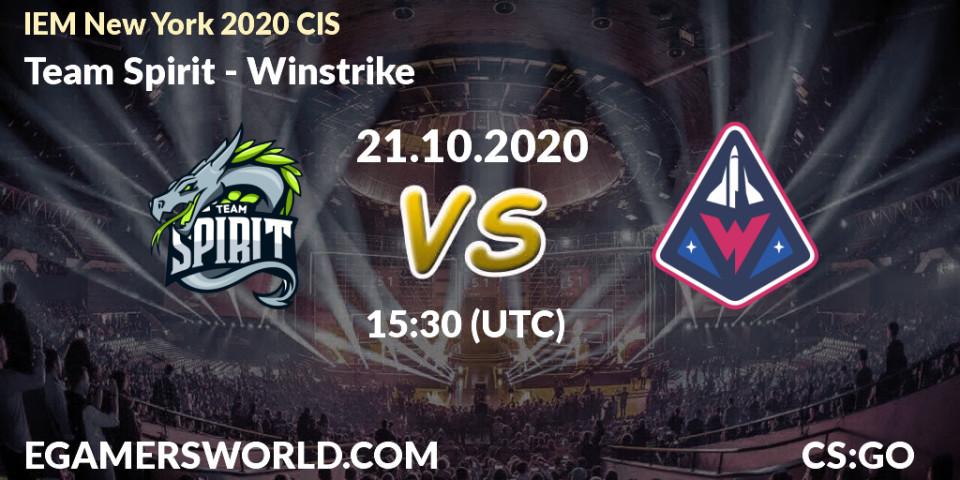 Team Spirit - Winstrike: Maç tahminleri. 21.10.2020 at 15:50, Counter-Strike (CS2), IEM New York 2020 CIS