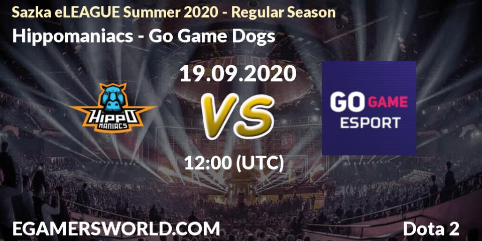 Hippomaniacs - Go Game Dogs: Maç tahminleri. 19.09.2020 at 12:20, Dota 2, Sazka eLEAGUE Summer 2020 - Regular Season