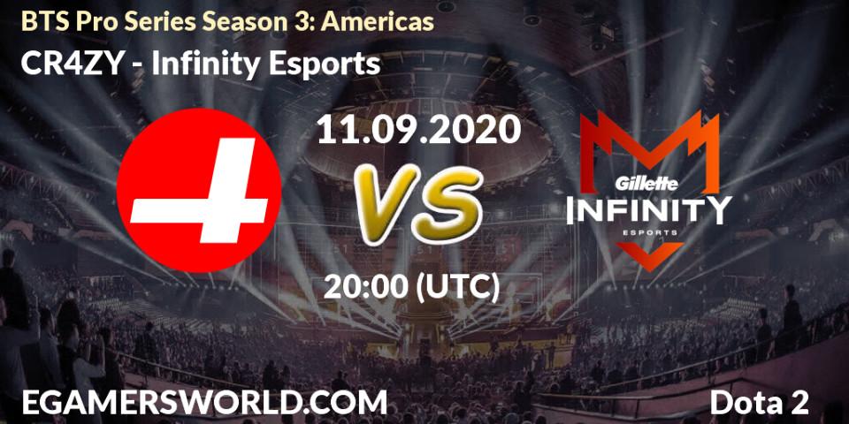 CR4ZY - Infinity Esports: Maç tahminleri. 11.09.2020 at 20:03, Dota 2, BTS Pro Series Season 3: Americas