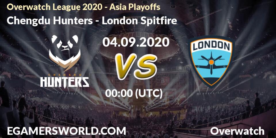 Chengdu Hunters - London Spitfire: Maç tahminleri. 04.09.2020 at 09:00, Overwatch, Overwatch League 2020 - Asia Playoffs