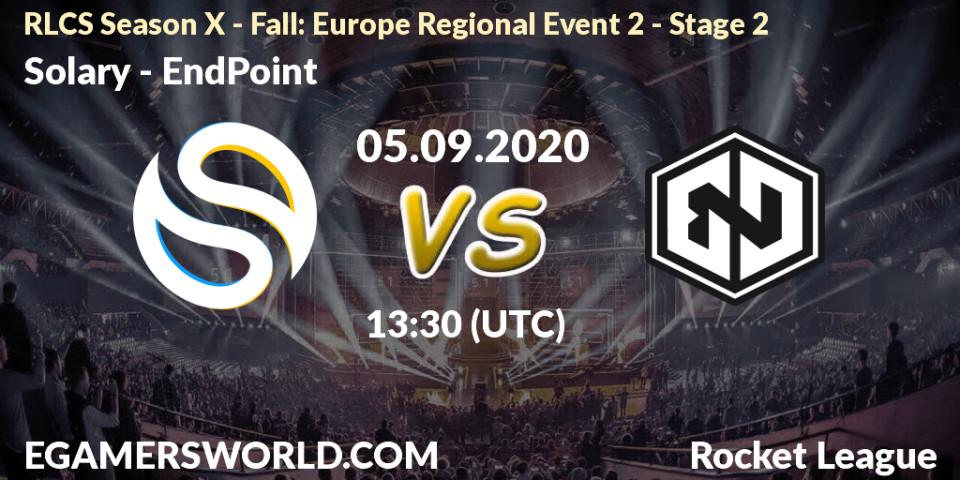 Solary - EndPoint: Maç tahminleri. 05.09.2020 at 13:30, Rocket League, RLCS Season X - Fall: Europe Regional Event 2 - Stage 2