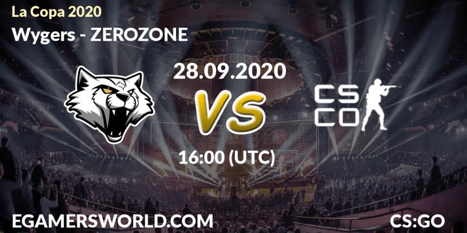 Wygers - ZEROZONE: Maç tahminleri. 28.09.2020 at 16:00, Counter-Strike (CS2), La Copa 2020