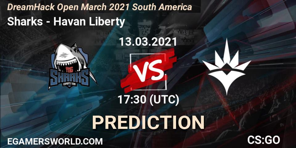 Sharks - Havan Liberty: Maç tahminleri. 13.03.2021 at 17:30, Counter-Strike (CS2), DreamHack Open March 2021 South America