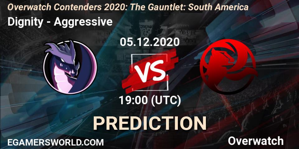 Dignity - Aggressive: Maç tahminleri. 05.12.2020 at 19:00, Overwatch, Overwatch Contenders 2020: The Gauntlet: South America