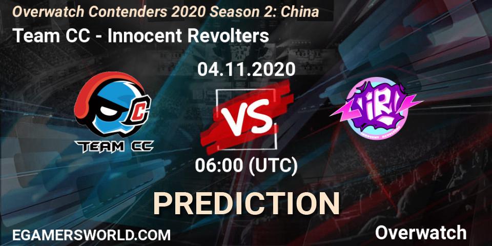 Team CC - Innocent Revolters: Maç tahminleri. 04.11.2020 at 06:00, Overwatch, Overwatch Contenders 2020 Season 2: China