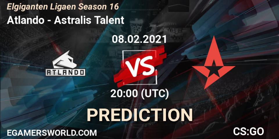 Atlando - Astralis Talent: Maç tahminleri. 08.02.2021 at 20:00, Counter-Strike (CS2), Elgiganten Ligaen Season 16