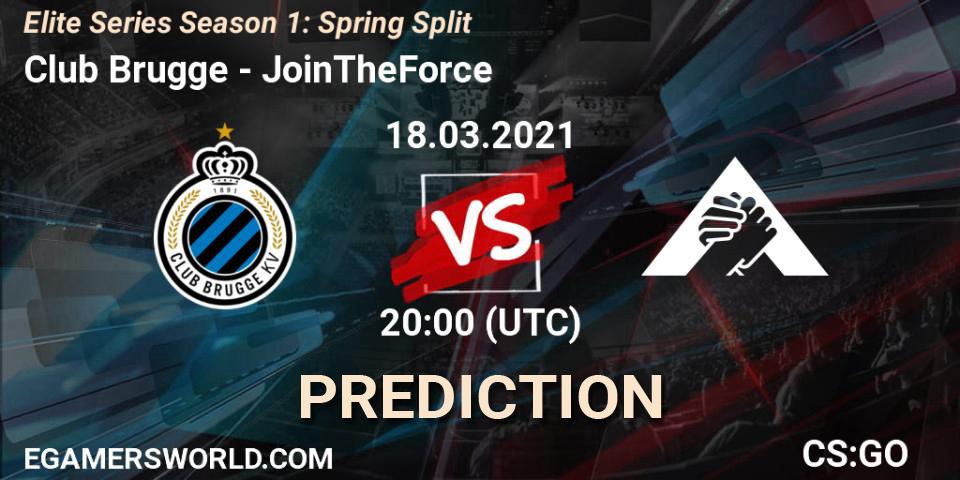 Club Brugge - JoinTheForce: Maç tahminleri. 19.03.2021 at 20:00, Counter-Strike (CS2), Elite Series Season 1: Spring Split