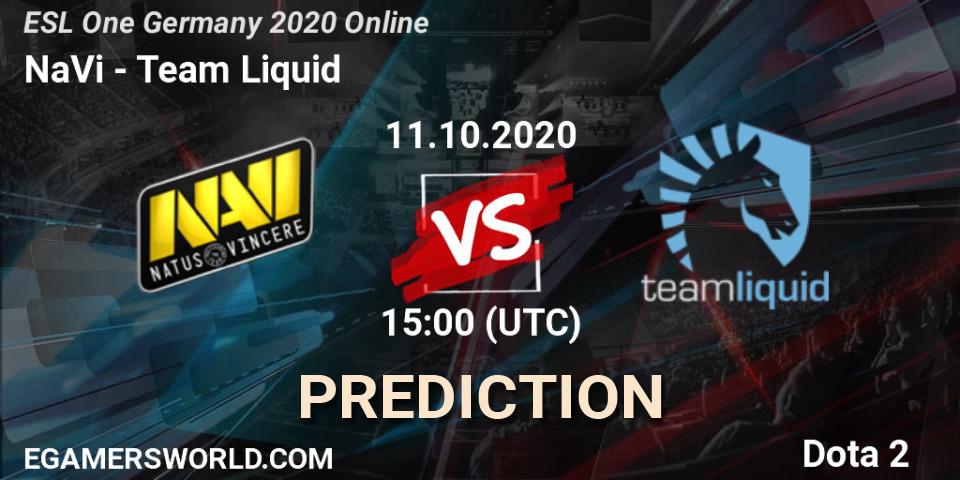NaVi - Team Liquid: Maç tahminleri. 11.10.2020 at 15:42, Dota 2, ESL One Germany 2020 Online