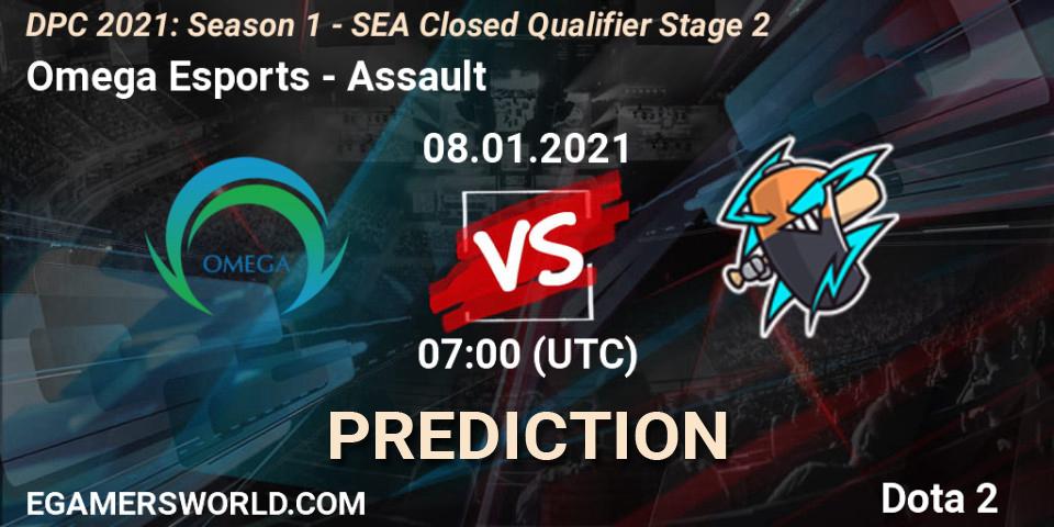 Omega Esports - Assault: Maç tahminleri. 08.01.2021 at 06:53, Dota 2, DPC 2021: Season 1 - SEA Closed Qualifier Stage 2