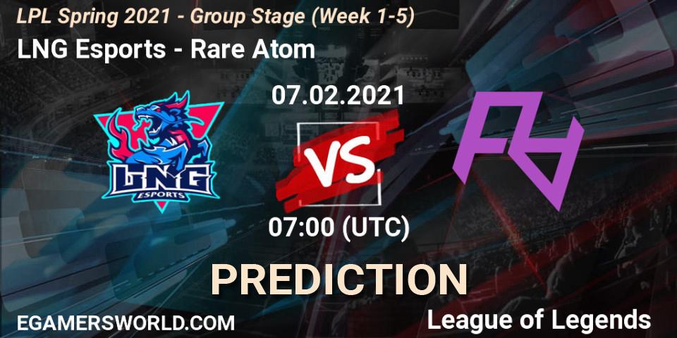 LNG Esports - Rare Atom: Maç tahminleri. 07.02.2021 at 07:23, LoL, LPL Spring 2021 - Group Stage (Week 1-5)