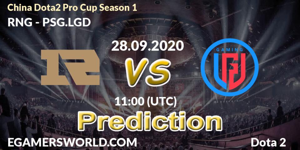 RNG - PSG.LGD: Maç tahminleri. 28.09.2020 at 10:58, Dota 2, China Dota2 Pro Cup Season 1