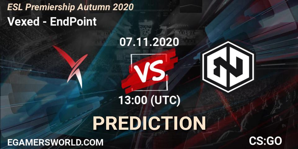 Vexed - EndPoint: Maç tahminleri. 07.11.2020 at 13:05, Counter-Strike (CS2), ESL Premiership Autumn 2020